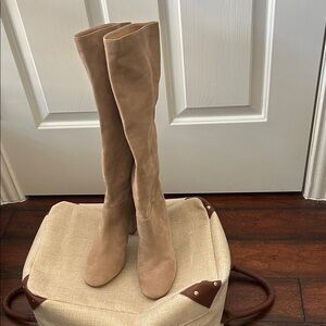 SCHUTZ Taupe Over the Knee Boots